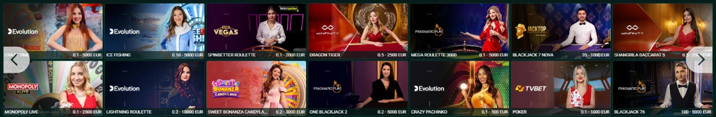spinbetter casino juegos en vivo